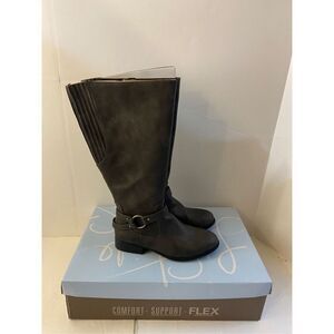 Life Stride boots 9.5 wide calf dark gray new in box